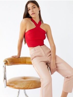 Aritzia Babaton Sculpt Knit Criss Cross Cropped Tank 😍 New!